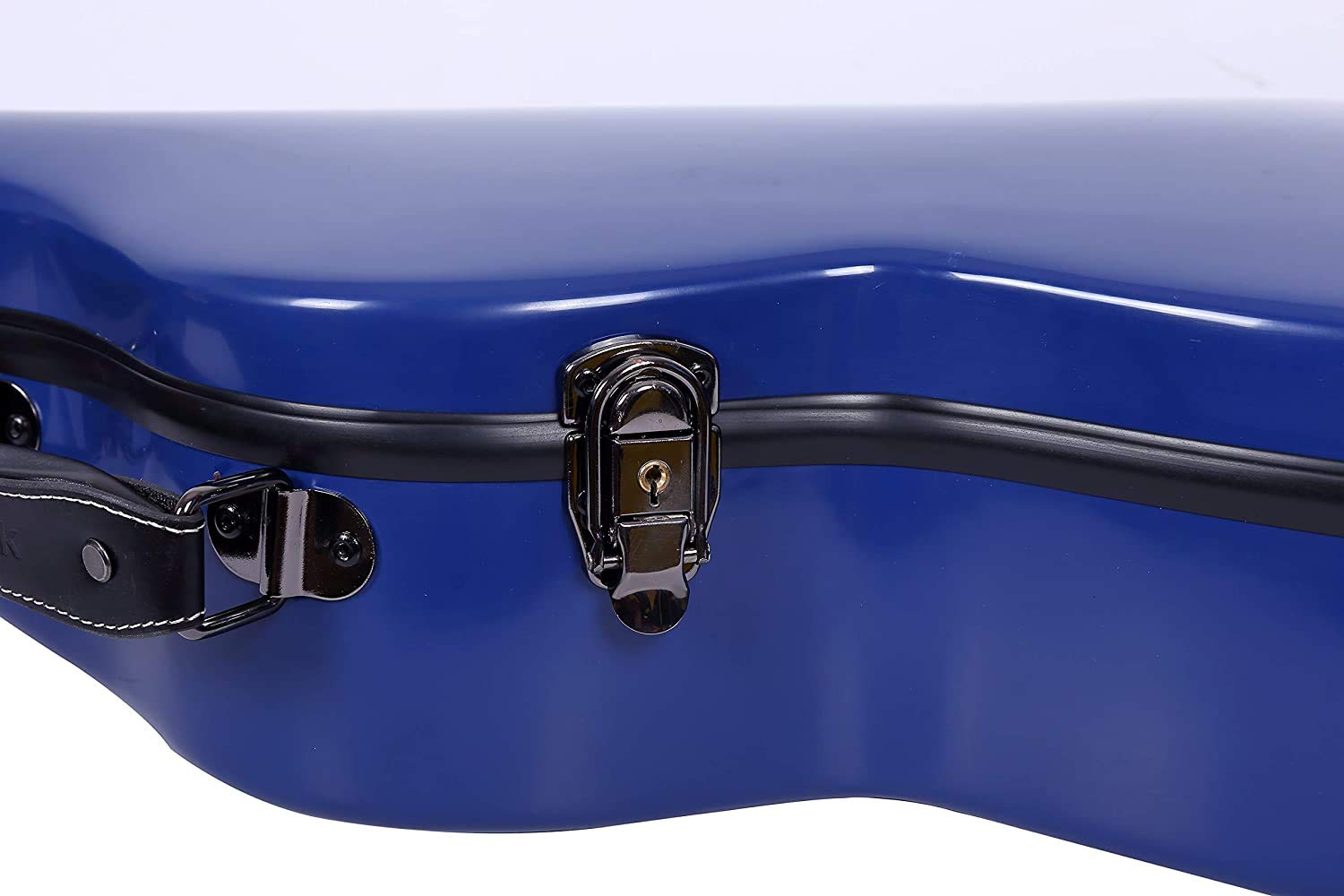 Crossrock Fiberglass Hardshell Backpack Style Navy Blue 3/4 Classical Guitar Case