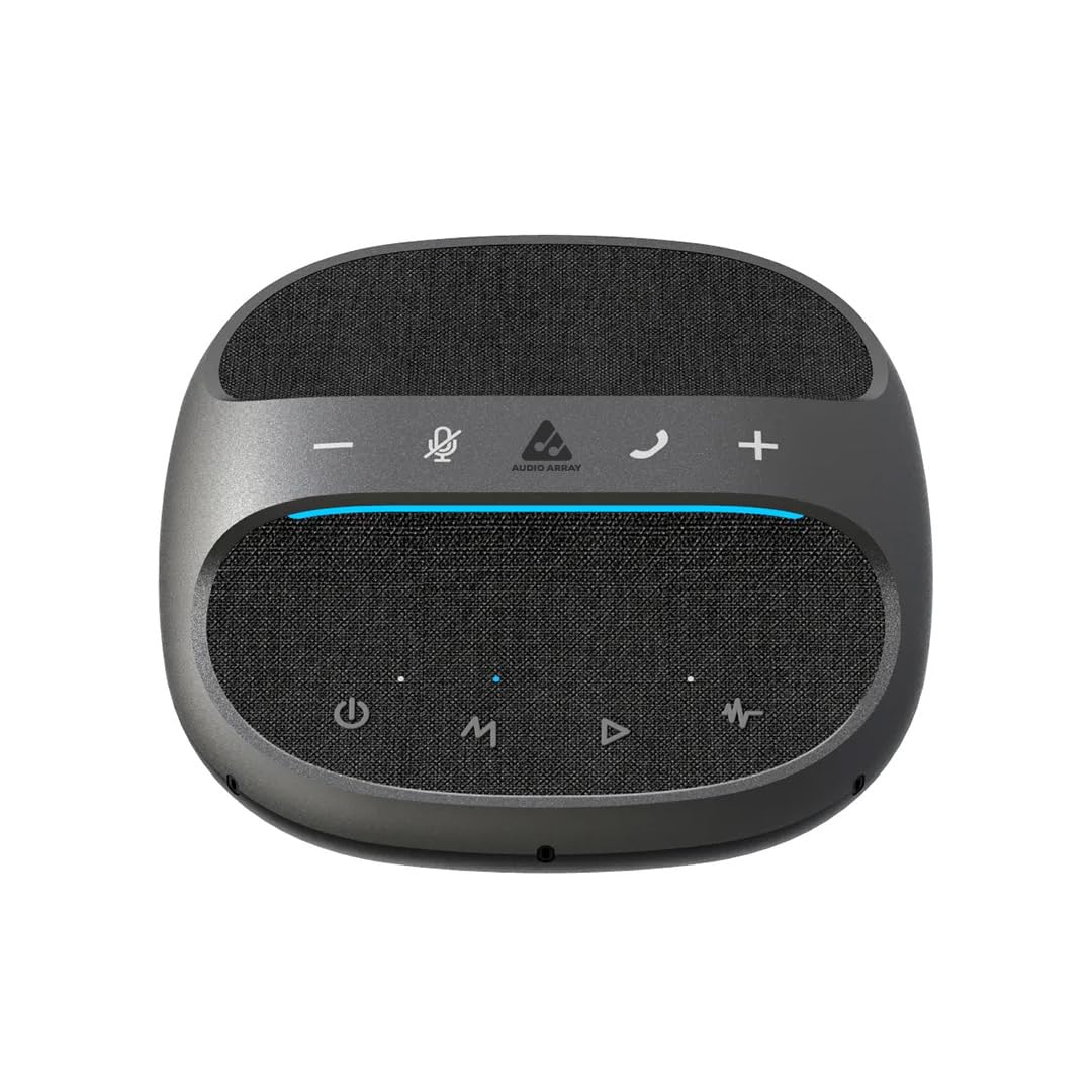 Audio Array Am-W45 Wireless Conference Microphone With Speaker | Bluetooth, Usb & 4 Mics | 360 Pickup Upto 4M | Noise Reduction 