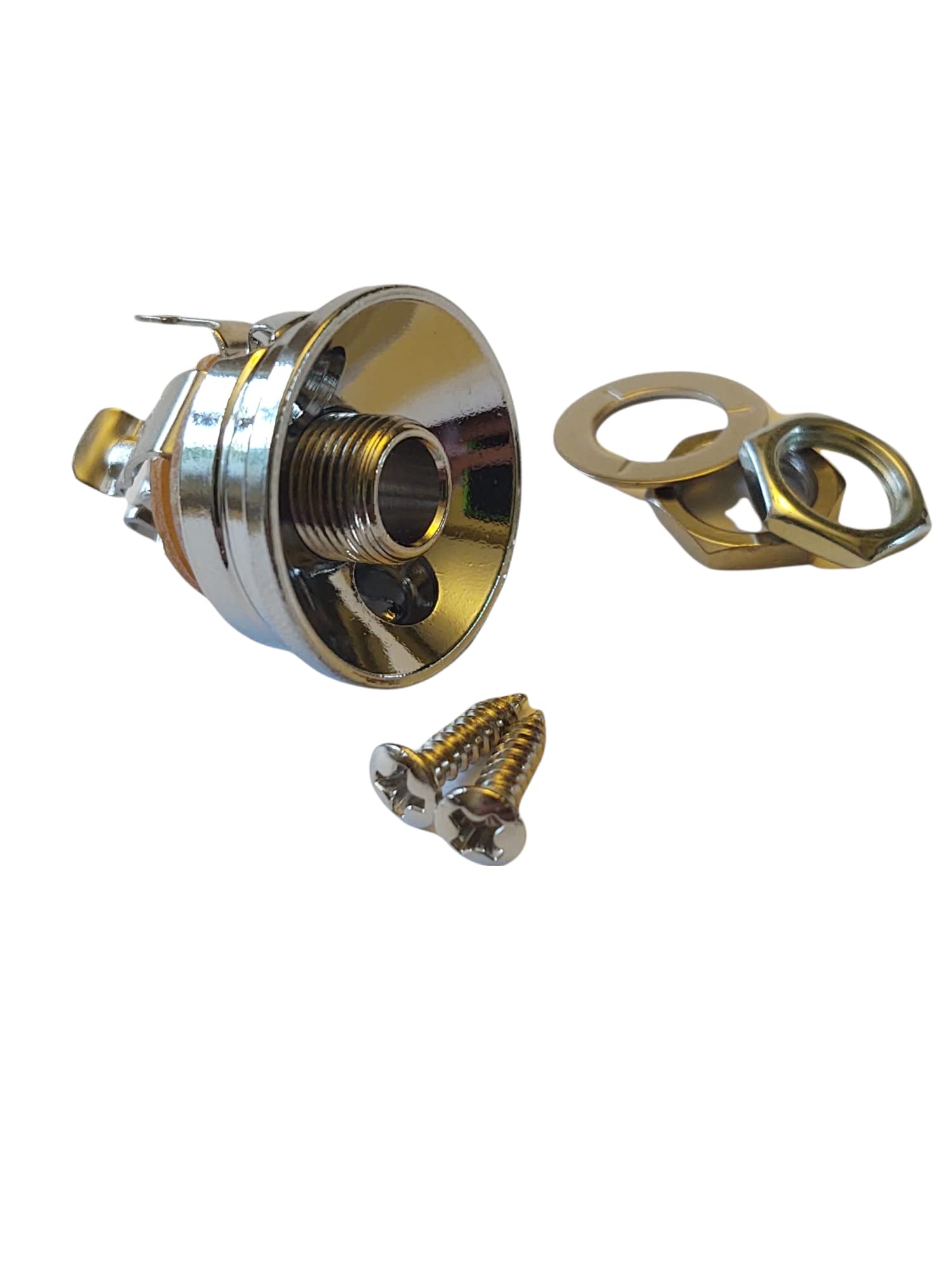 Chrome Electrosocket Jackplate with Pure Tone Full-contact Output Jack