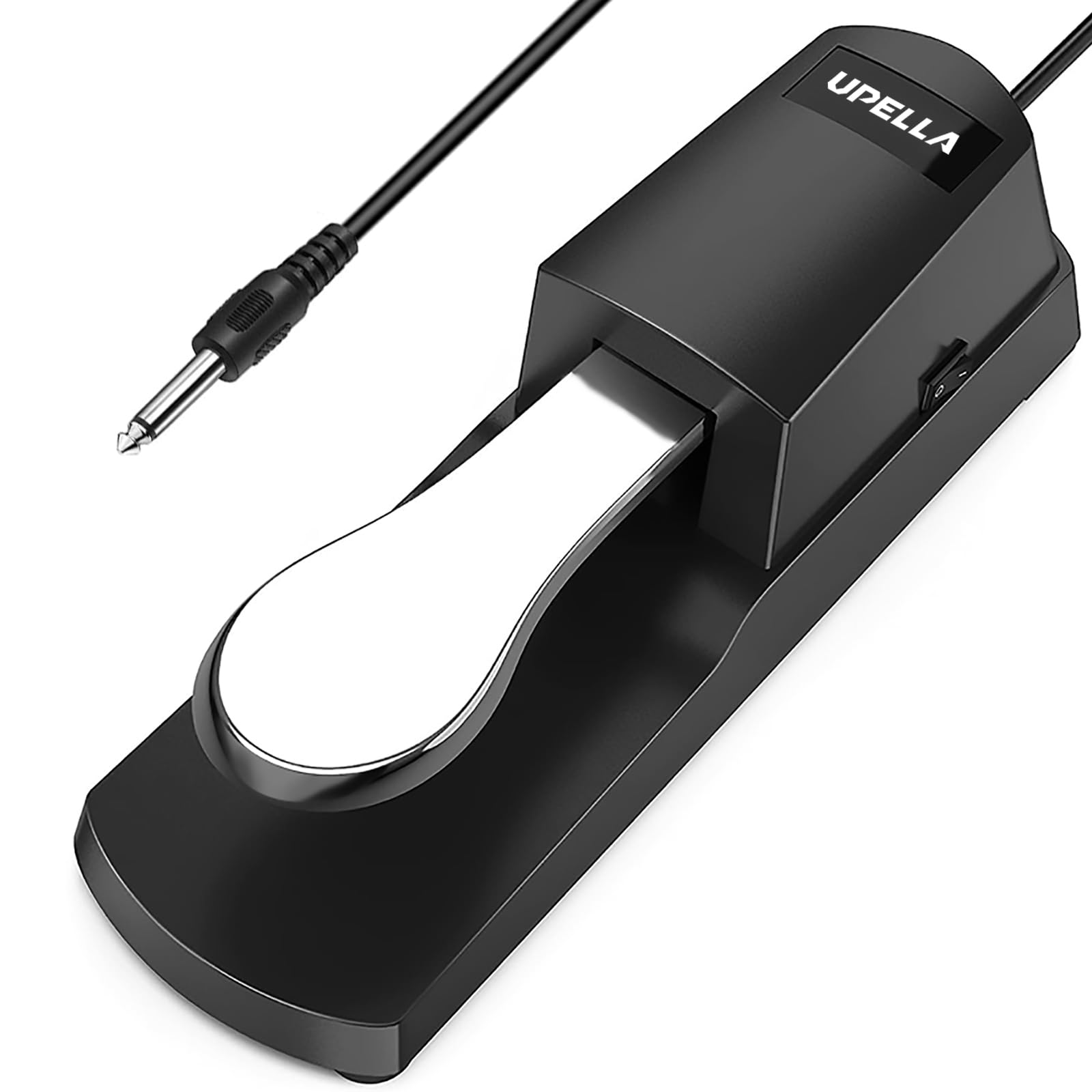 UPELLA Universal Sustain Pedal for Digital Piano, Keyboard, Synthesizer, Controller, MIDI and More (Silver Style 2)