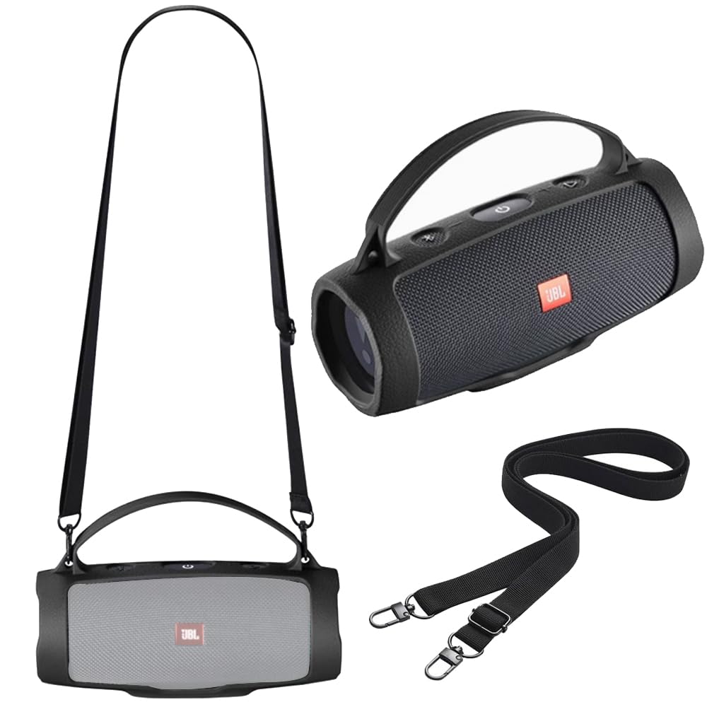 Ferbao Protective Case Cover for JBL Charge 4 / Charge Essential 2 Speaker,Silicone Carrying Case with Shoulder Strap for JBL Ch