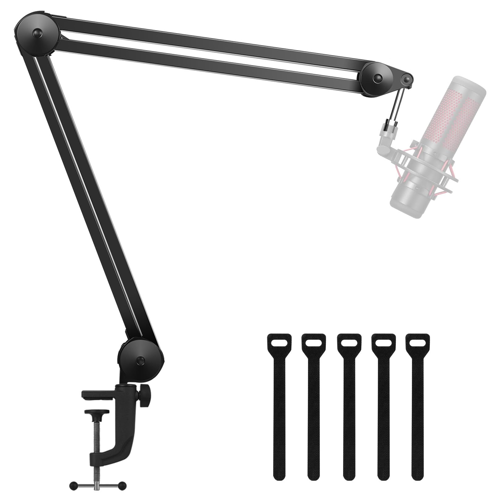 InnoGear Microphone Arm Stand, Heavy Duty Mic Arm Microphone Stand Suspension Scissor Boom Stands with Mic Clip and Cable Ties f