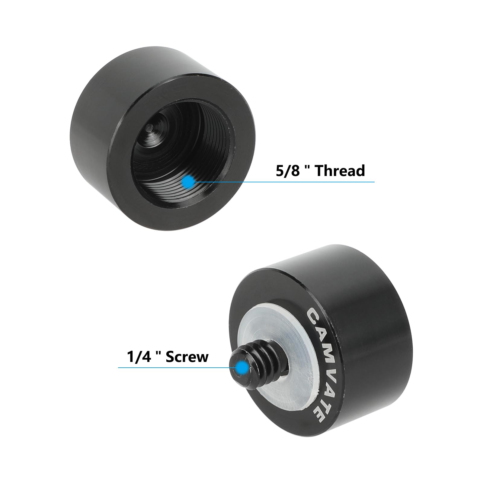 CAMVATE Mic Stand Adapter 1/4'' Male to 5/8'' Female for Microphone Holder - 1313