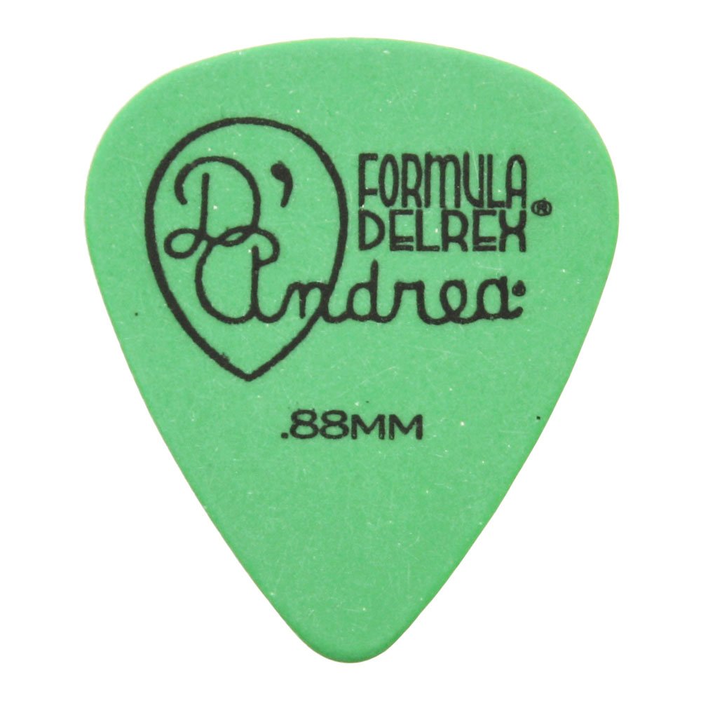 D'Andrea Tndx88 Delrex Guitar Picks, 12-Piece, Collectible Tin, Green, 0.88Mm, Medium Heavy