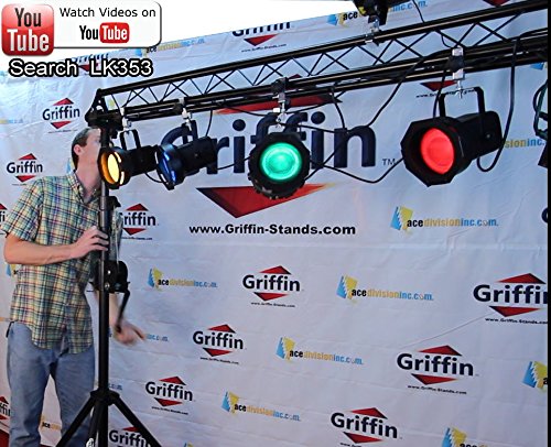 Triangle Truss Segment Extension by GRIFFIN | 5Ft Extra Trussing Section for DJ Booth Lighting System Stand | Mount Light Cans &