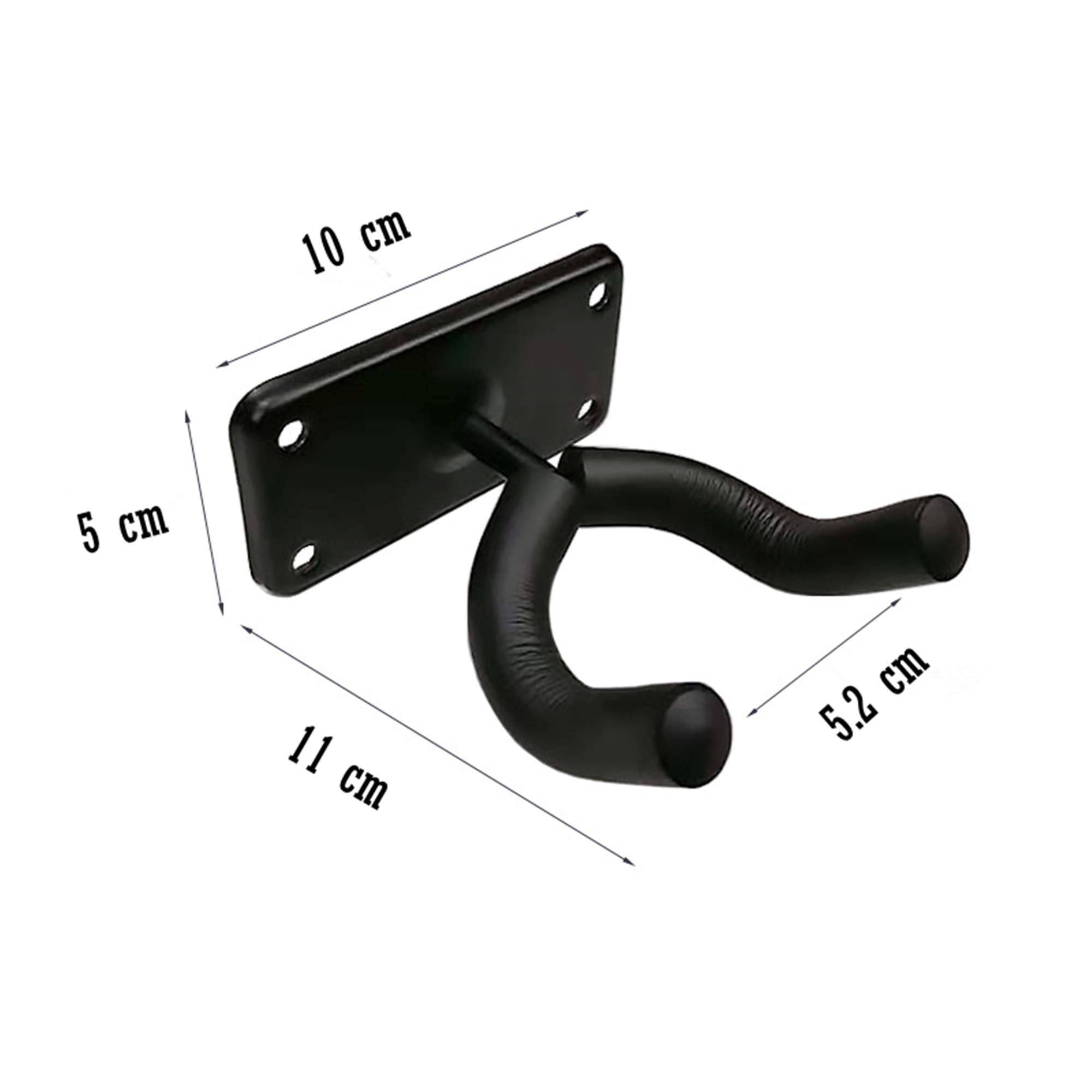 CC CAIHONG Guitar Wall Mount Hanger Metal Square 2 Pack Hook Holder Stand with Screws Guitar Hangers Hooks for Acoustic Electric