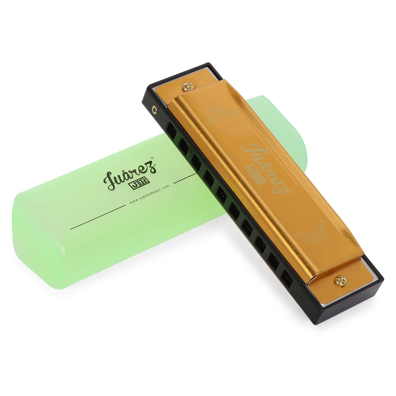 Juarez Junior Jj10Hg 10 Holes Educational Harmonica Key Of C Scale | Mouth Organ | Cover - Aluminum | Comb - Abs | Reed  Aluminu