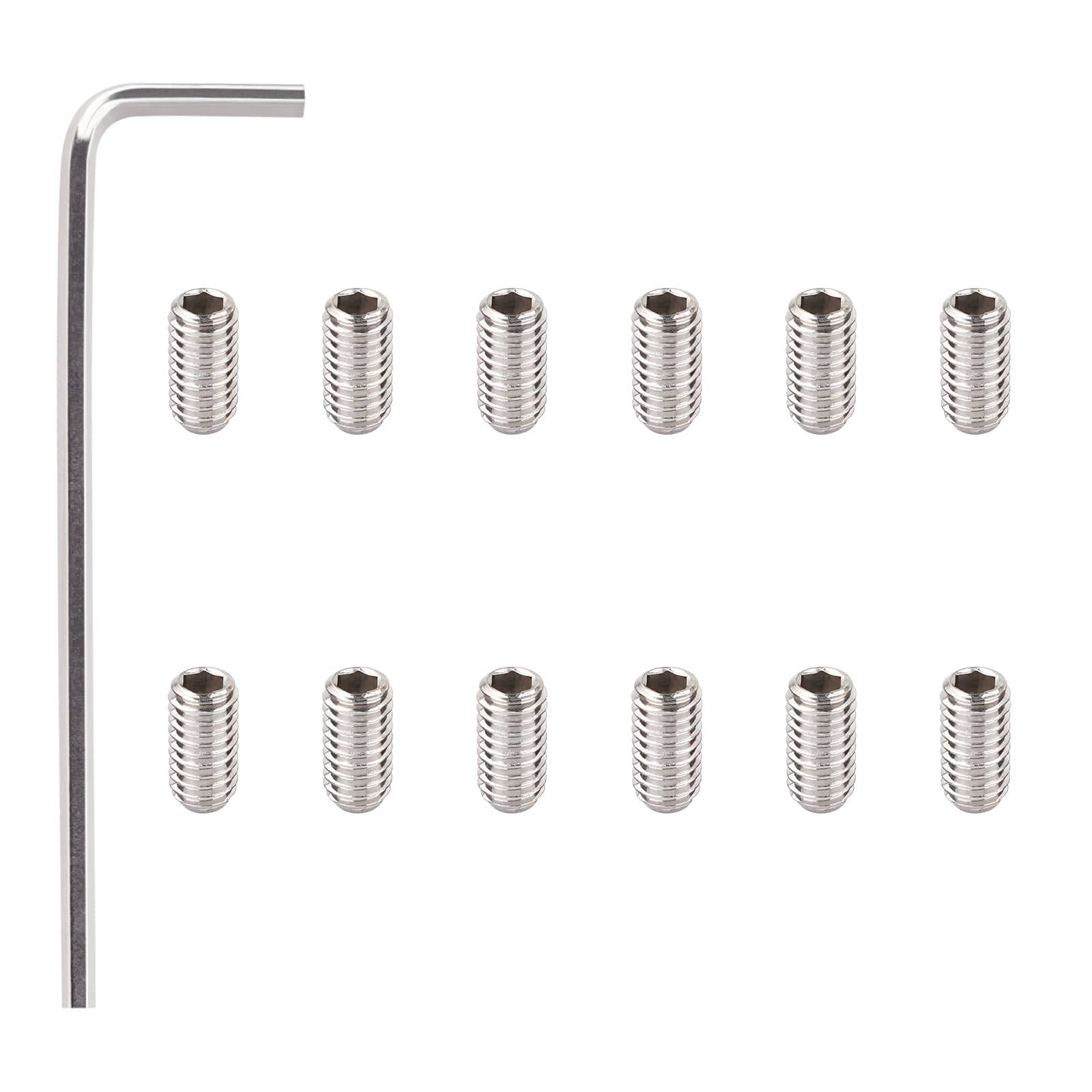Banworks Metric M3x6mm Stainless Steel Guitar Tremolo Bridge Saddle Height Adjustment Screws for Imported Strat/Tele Electric Gu