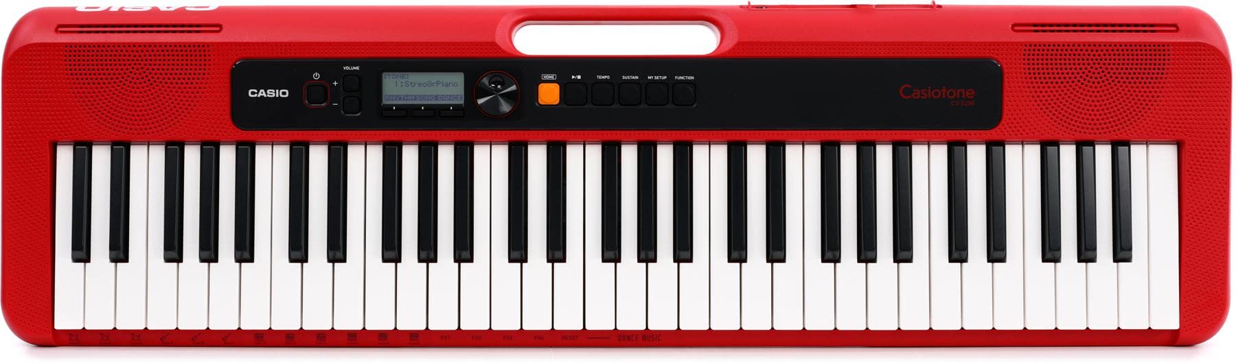 Casio Casiotone CT-S200RD 61-Key Portable Keyboard (Red)