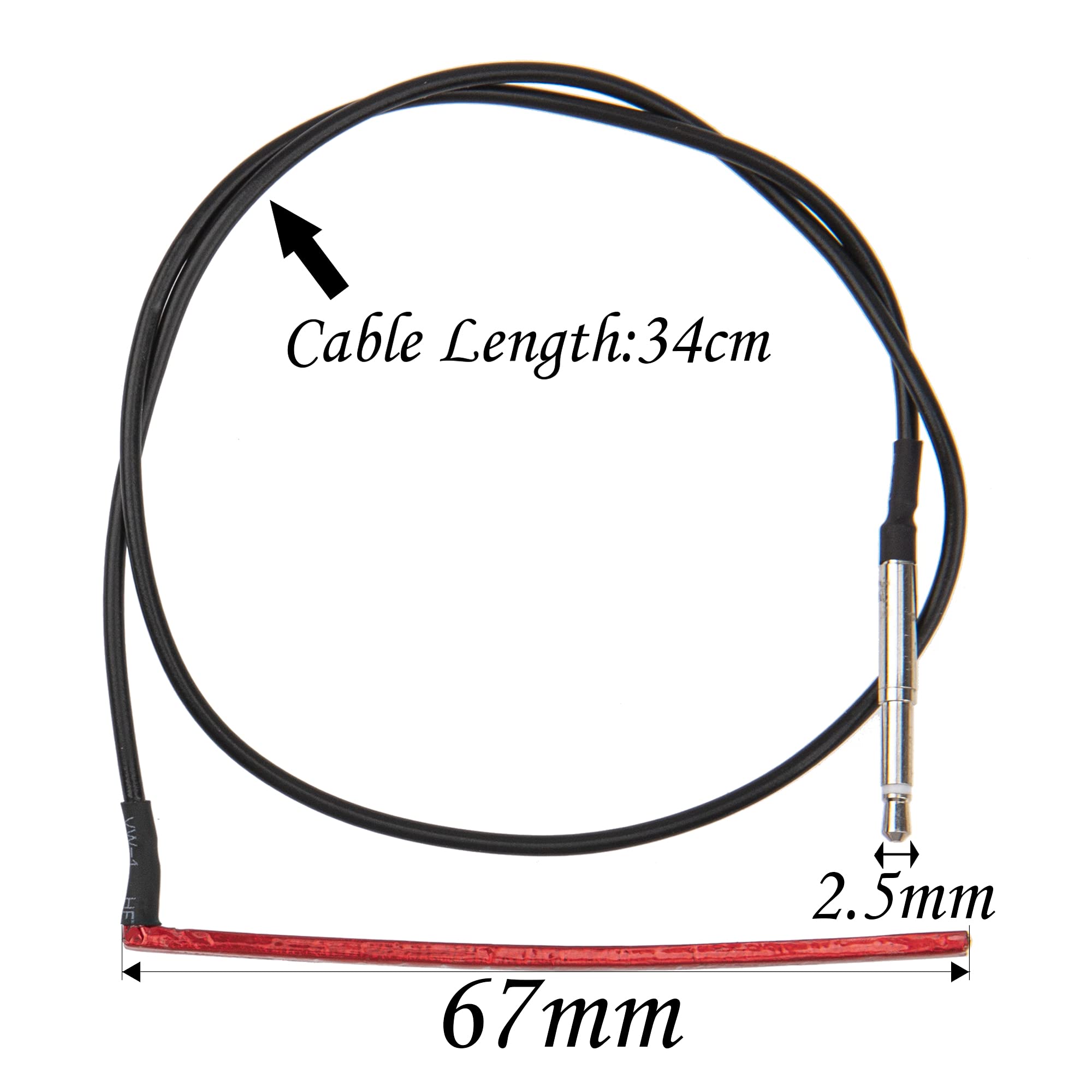 1Pcs Yootones Guitar Piezo Transducer Under-Saddle Piezo Pickup With Plug Compatible with Acoustic Guitar Pickup Folk/Classic Gu