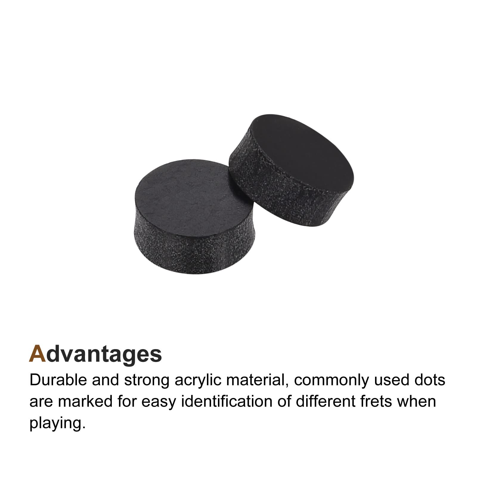 MECCANIXITY Inlay Fretboard Dots Guitar Inlay Dots Acrylic Inlay, Mark Point 6.3x2.5mm for Guitar Fingerboard, Pack of 20