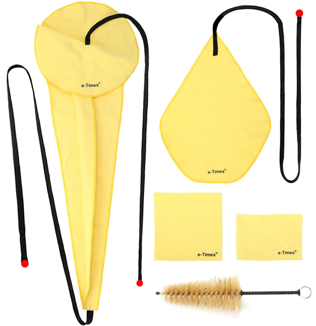 Saxophone Cleaning Cloth Kit, For Alto Tenor Soprano Sax And Other Wind & Woodwind Instruments, Including Cleaning Cloth (4 Pcs)