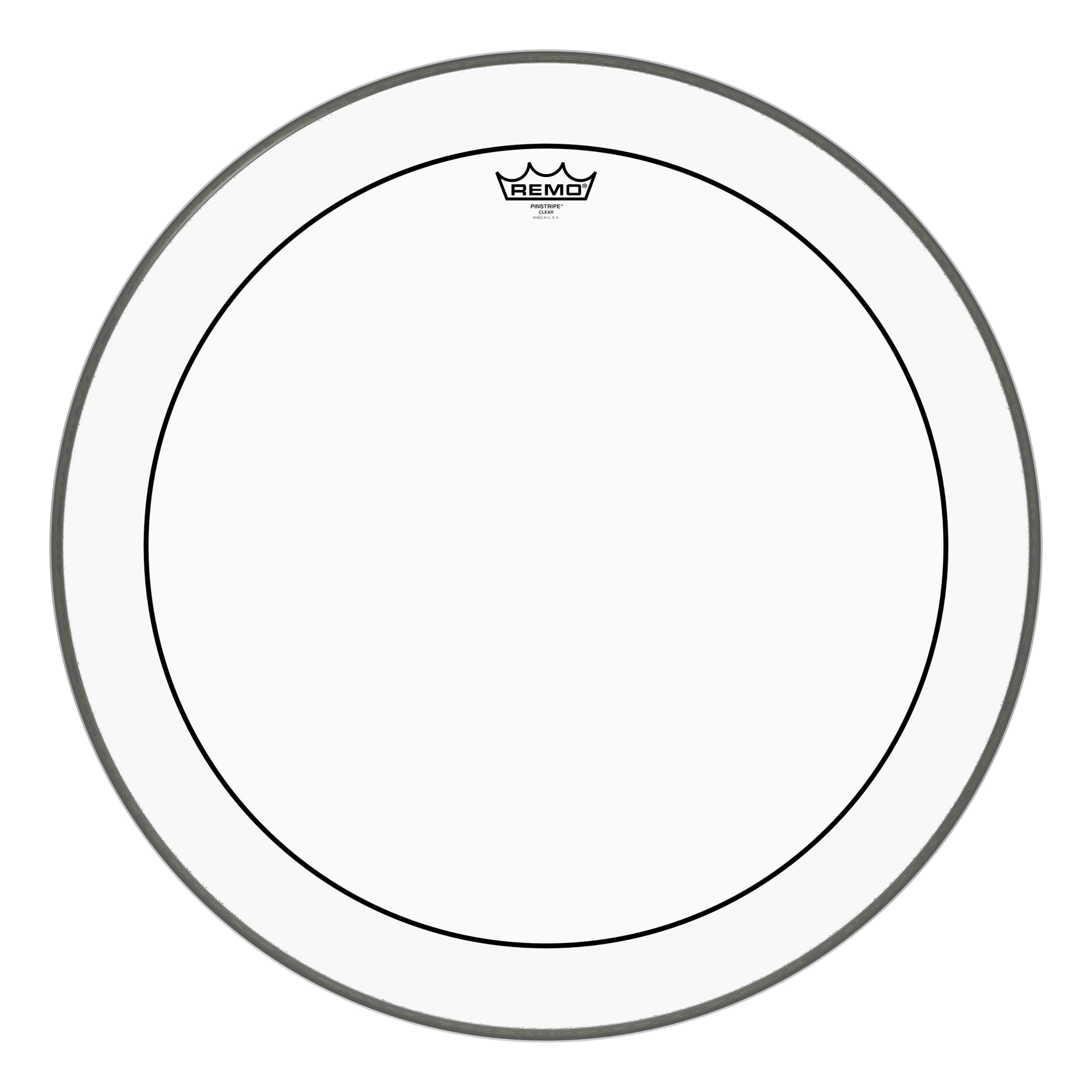 Remo PS1324-00 Clear Pinstripe Bass Drum Head (24-Inch)