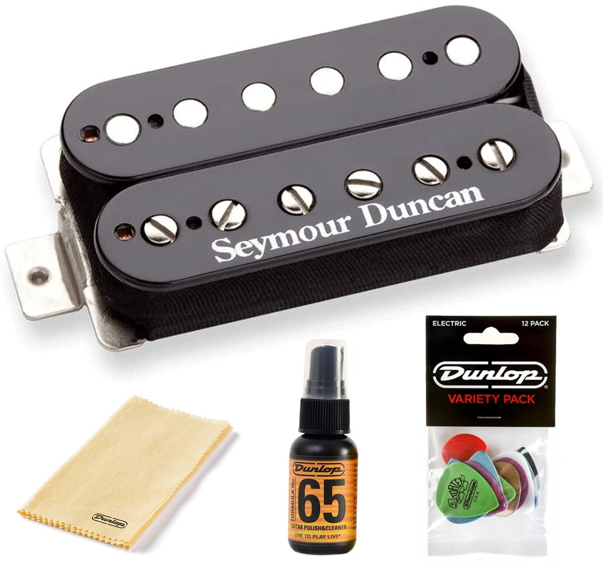Briskdrop Seymour Duncan Sh-11 Custom Custom Bridge Pickup - Bundled With Dunlop Pick Pack, Platinum 65 Cleaner-Polish, And Poli