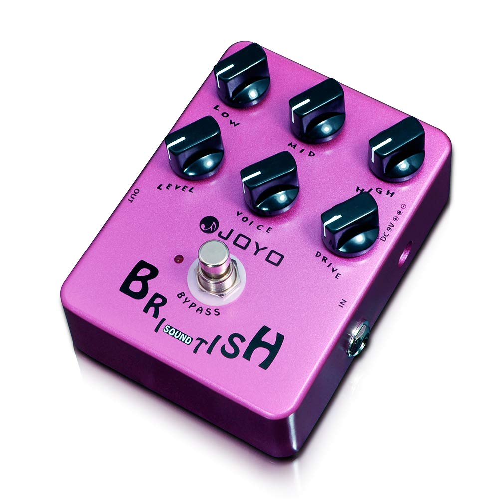 JOYO Overdrive British Rock Amp Simulator Pedal Brit-Rock Era Bluesbreaker Overload for Electric Guitar Effect - Bypass (British