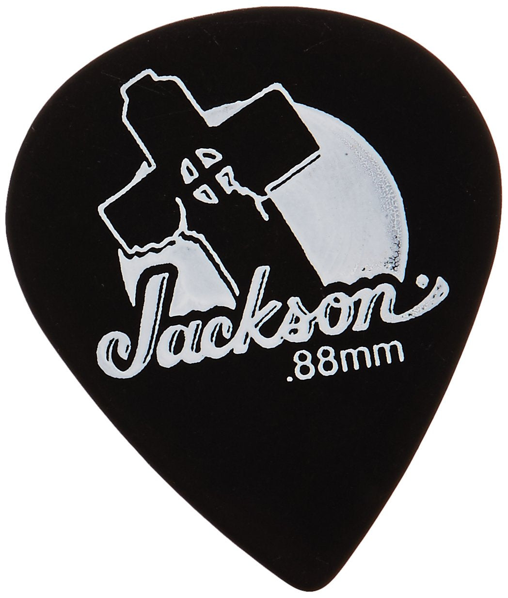 Jackson 551 Leaning Cross Picks, Guitar Accessories, Black, Med/Heavy .88Mm