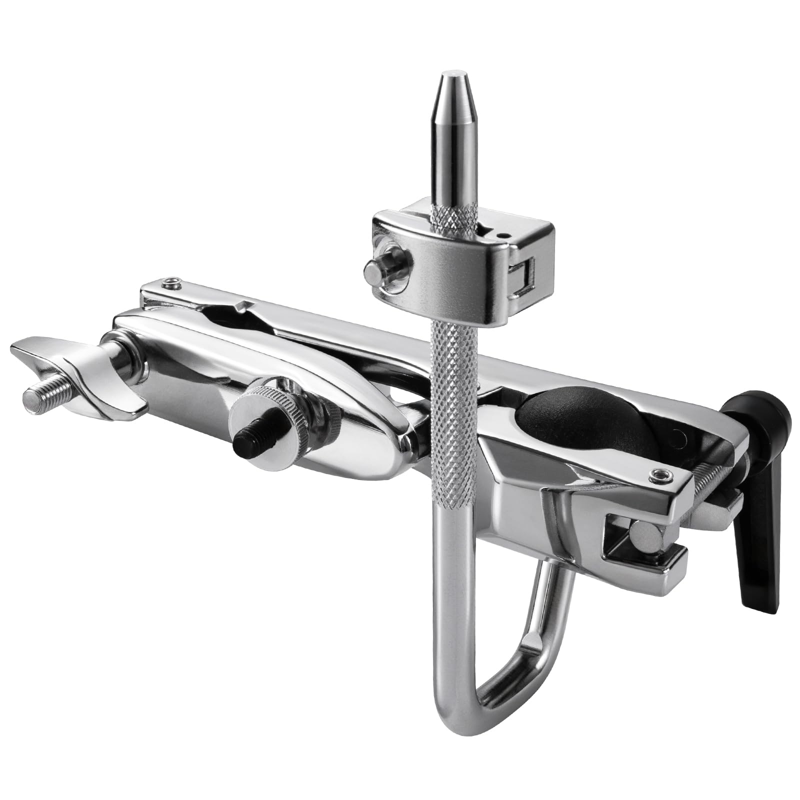 TENTOTEN Drum Set Clamp, Drum Set Mounting Clamp with Universal Omni-Ball & Long Ratchet Handle, Drum Set Clamp for Toms & Cowbe