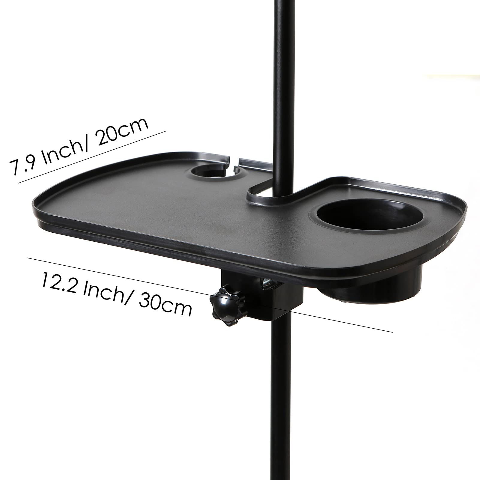 Auhafaly Plastic Microphone Stand Tray Stage Concert Performance Vocal Guitar Accessory with Drink Holder and Microphone Holder