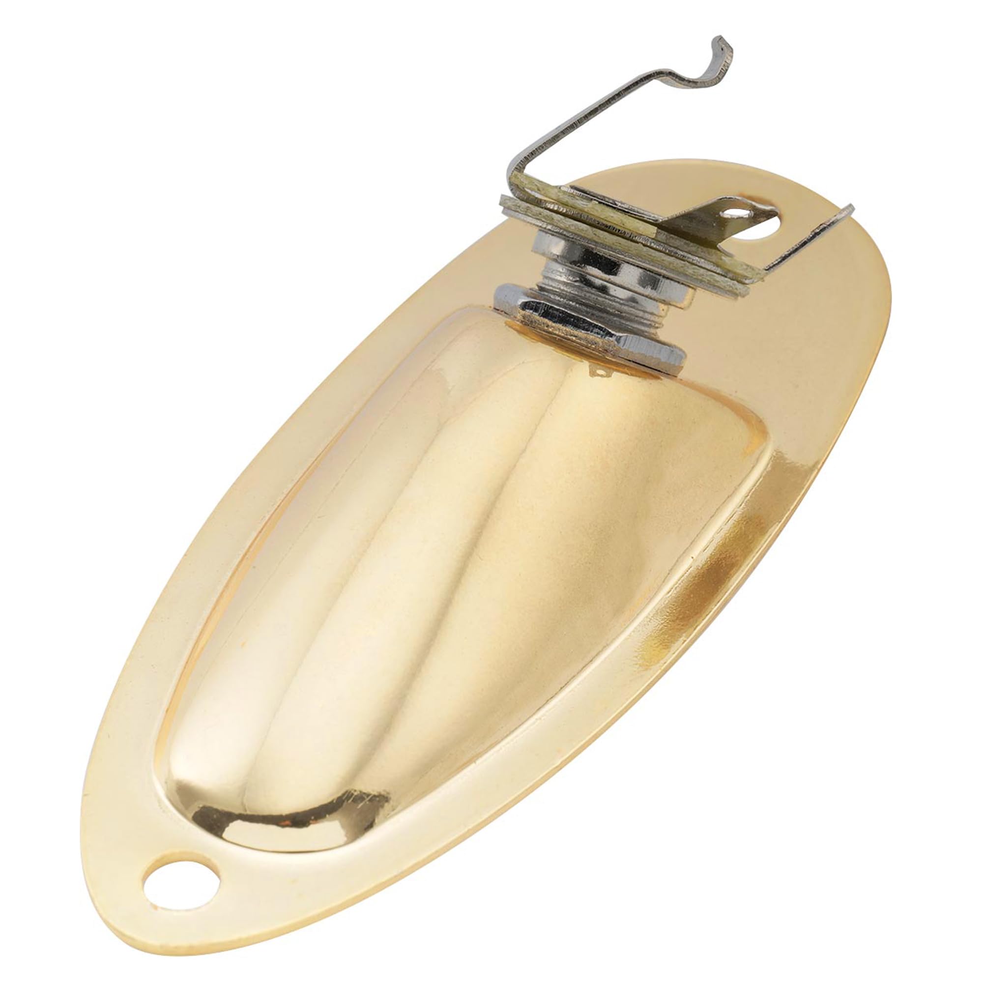 Musiclily 1/4 Inch Boat Style Loaded Guitar Input Jack Socket Plate Output Jack for Fender Stratocaster Strat Electric Guitar, G