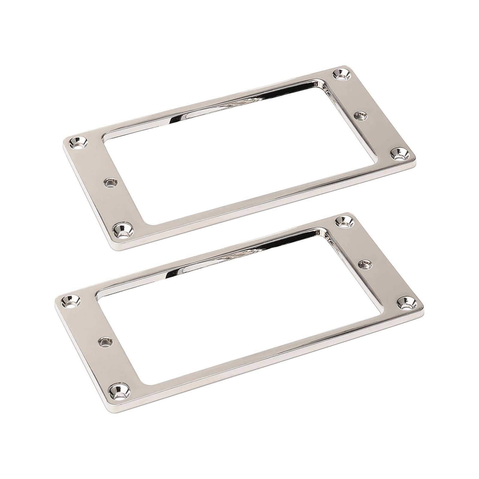 Metal Flat Electric Guitar Humbucker Pickup Ring, Frame Mounting Ring, Bridge Neck Pickups Cover Frame Replacement Part, Pack Of