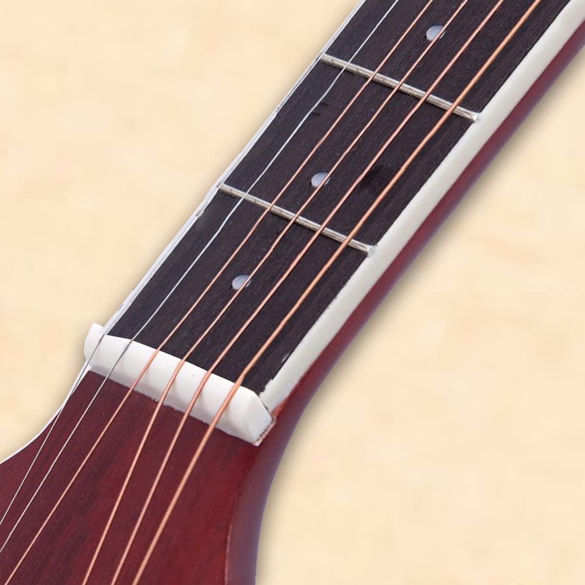 12 Pcs Acoustic Guitar Bridge Pins with Bridge Pin Puller Remover & Guitar Bridge Saddle Nut, Guitar Pegs Replacement Parts and