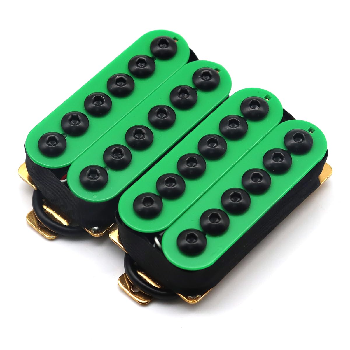 High Output Invader Style Guitar Humbucker Pickups Ceramic Magnet Neck And Bridge Pickups For Electric Guitar Parts (Green)