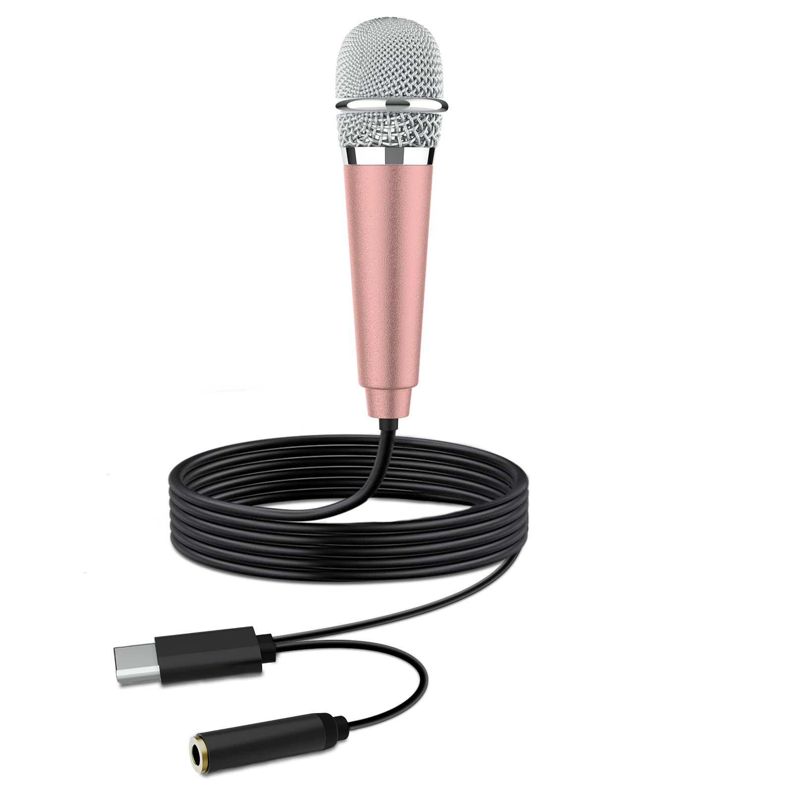 Usb C Mini Karaoke Microphone For Android Phone, Laptop, Tablets Small Asmr Microphone For Voice Video Recording Singing, Vloggi