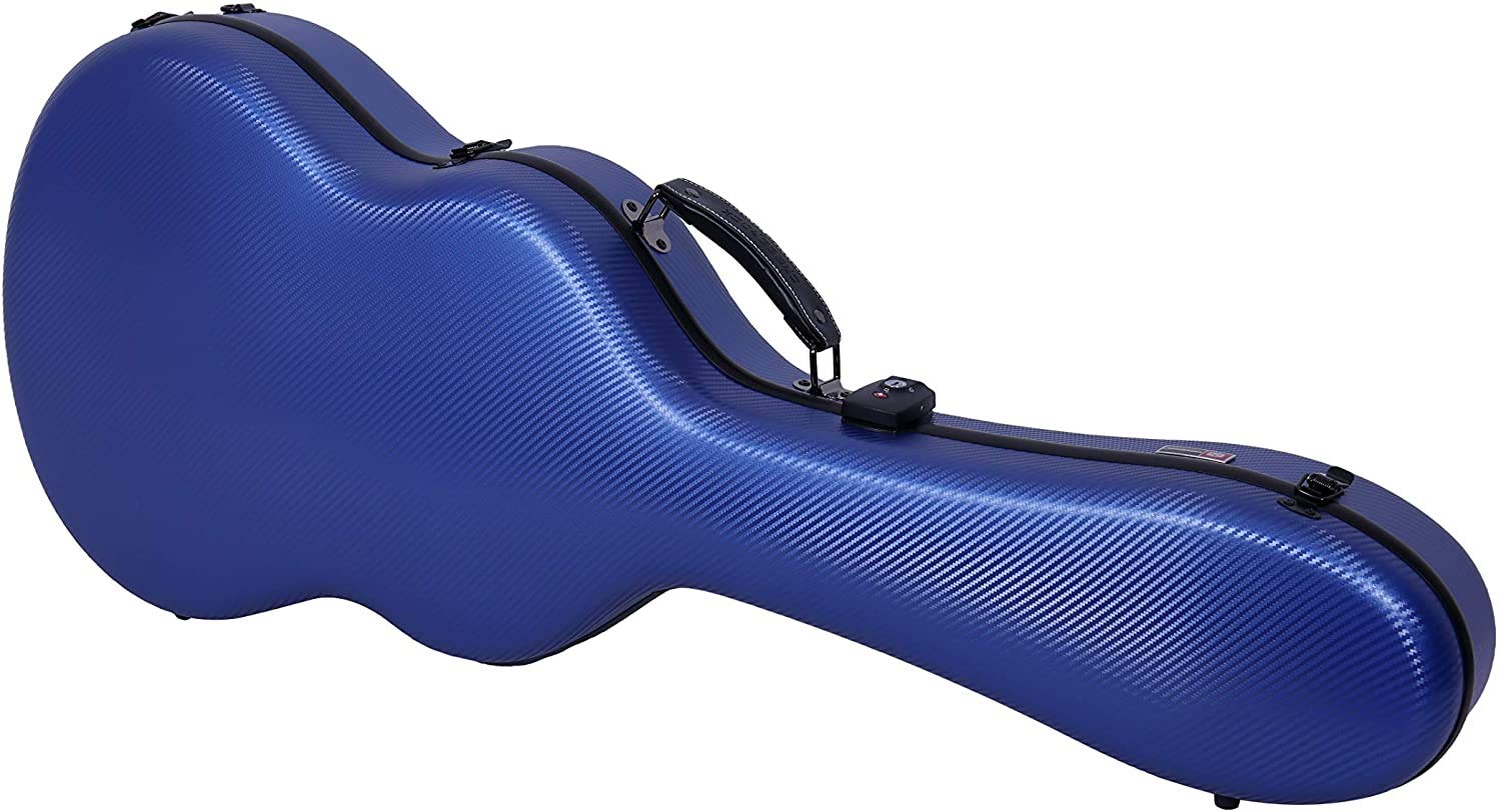 Crossrock Poly Carbon fits 4/4 Classical Guitars, Anti-Scratch Flight Case in Blue(CRF4020CBL)