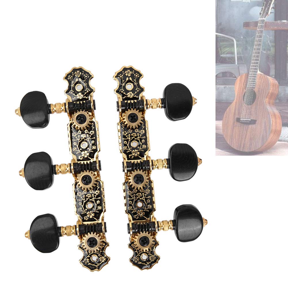Guitar Tuning Pegs, Knobs Tuning Keys Machine Heads Replacement 3L3R String Tuner Exquisite Tuning Fast and Accurately Enclosed