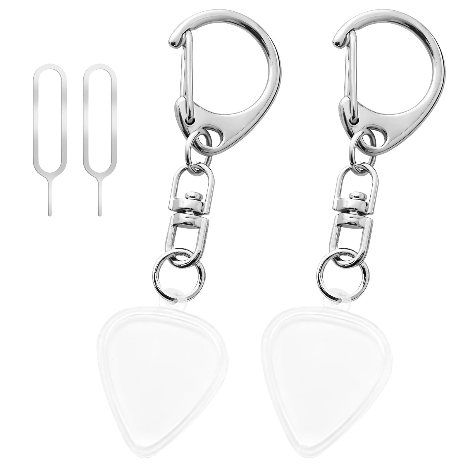 4 Pcs Guitar Pick Holder, Transparent Design for Quick Access, Suitable for Professional Musicians and Travelers, Set of Keychai