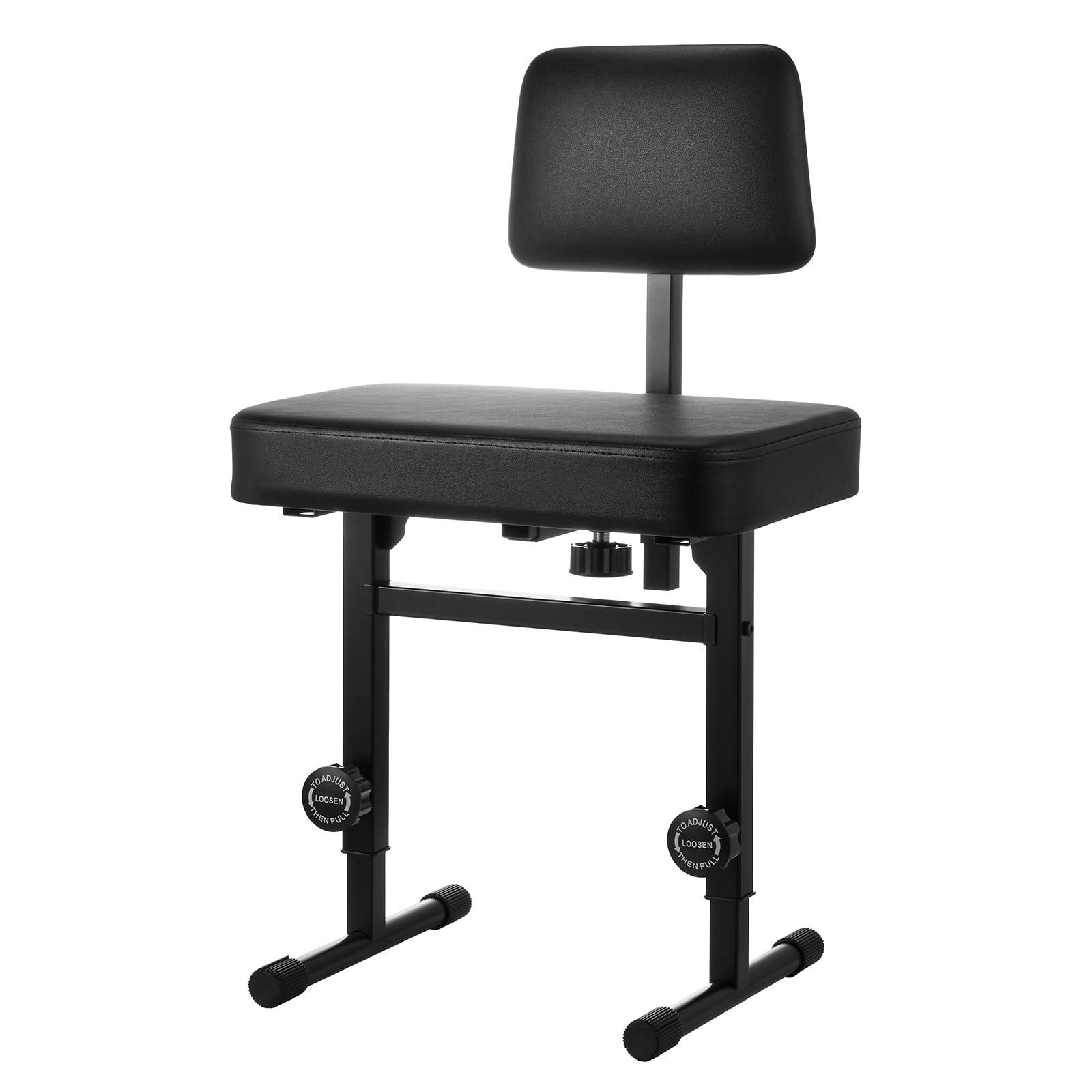 TENTOTEN Piano Bench Adjustable Height, Piano Chair with Padded Backrest Comfortable Piano Seat for Piano & Keyboard Bench for M