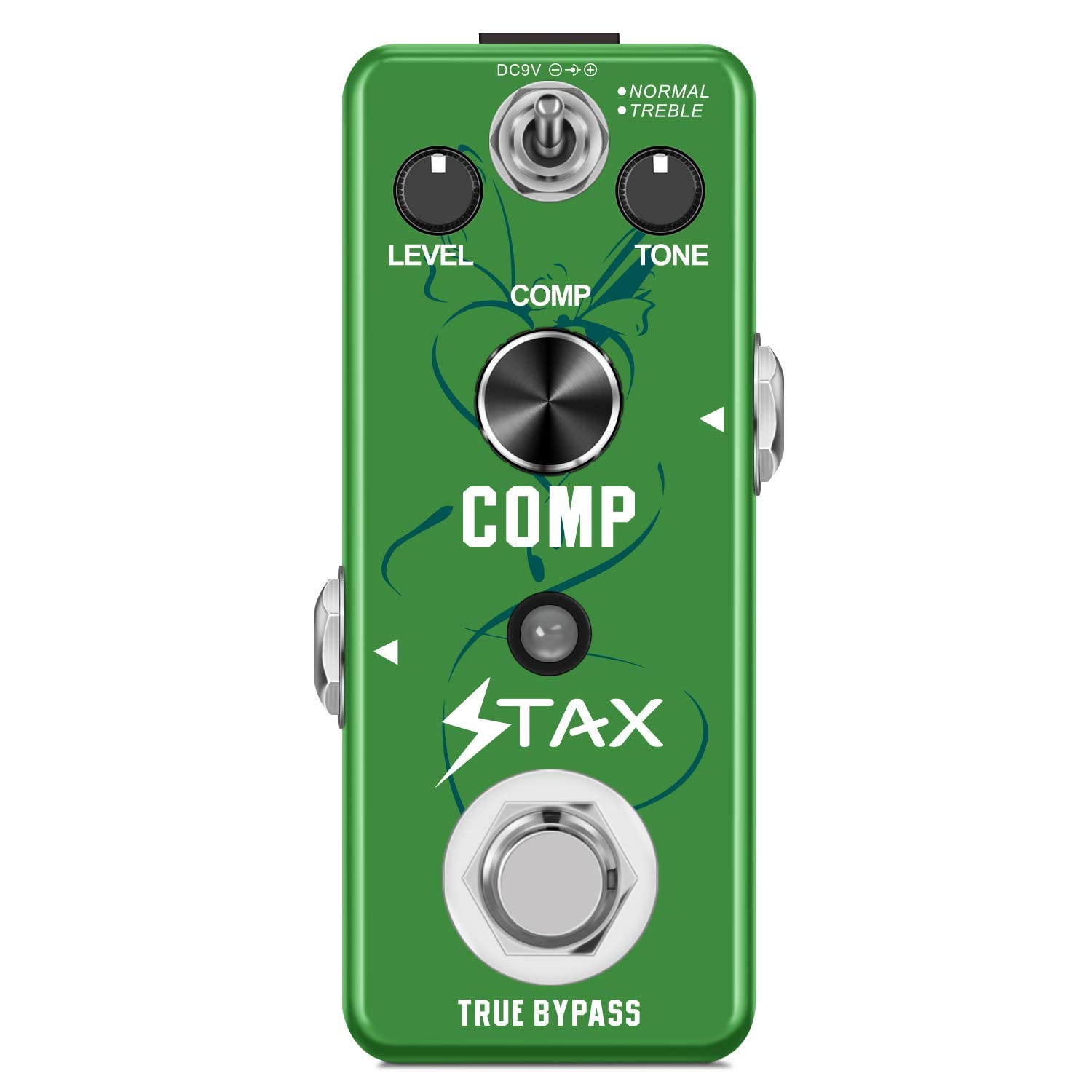 Stax Guitar Compressor Pedal, Ultimate Comp With 2 Modes Compression Effects Pedal For Electric Guitar Mini Size True Bypass