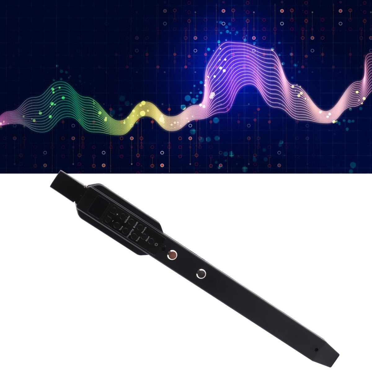 Mini Digital Wind Instrument, Midi Connectivity Electronic Saxophone With Rechargeable Battery, 10 Instrument Tones, Removable N