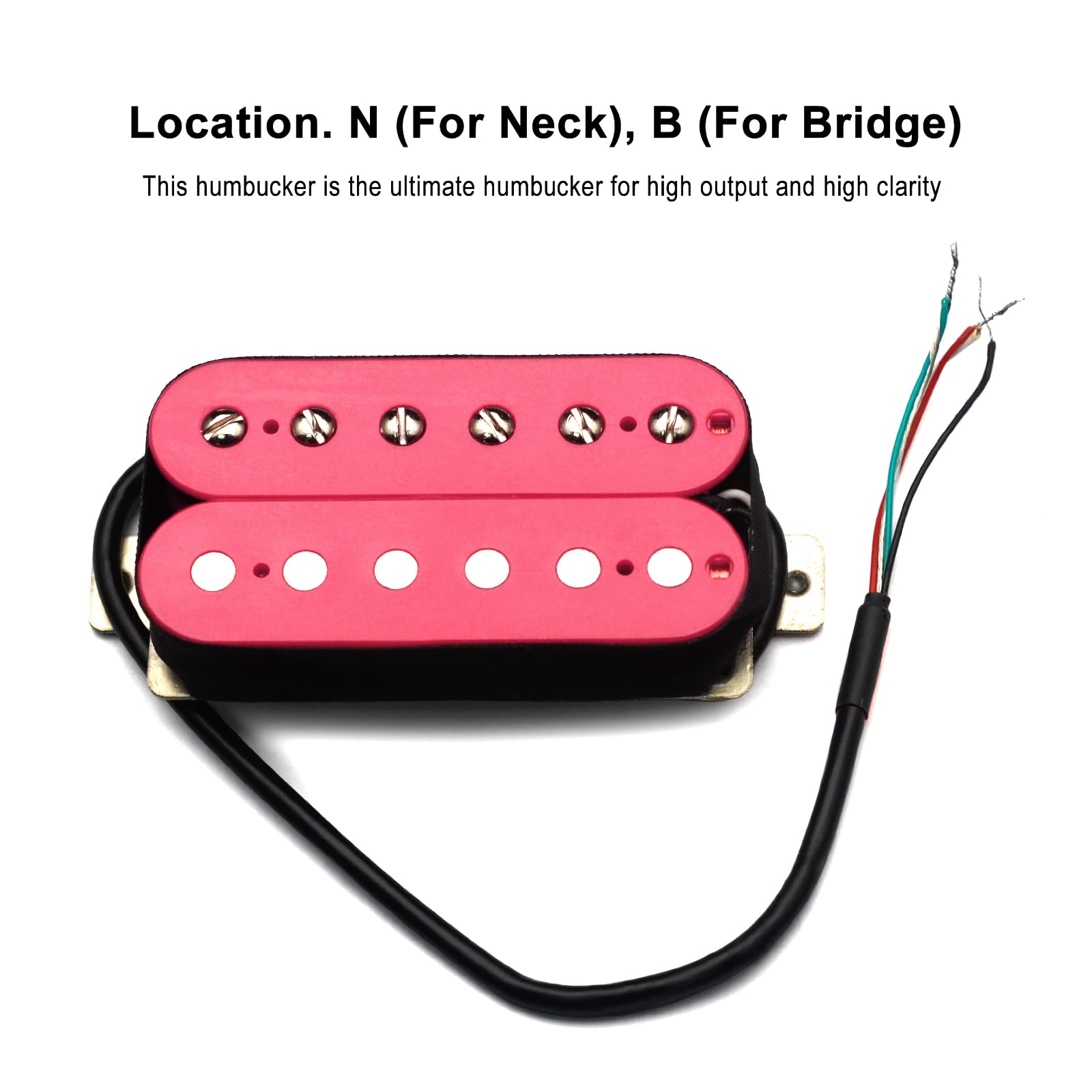 SAPHUE Alnico 5 Electric Guitar Pickup Humbucker Double Coil Pickup Alnico V Guitar parts (Pink)