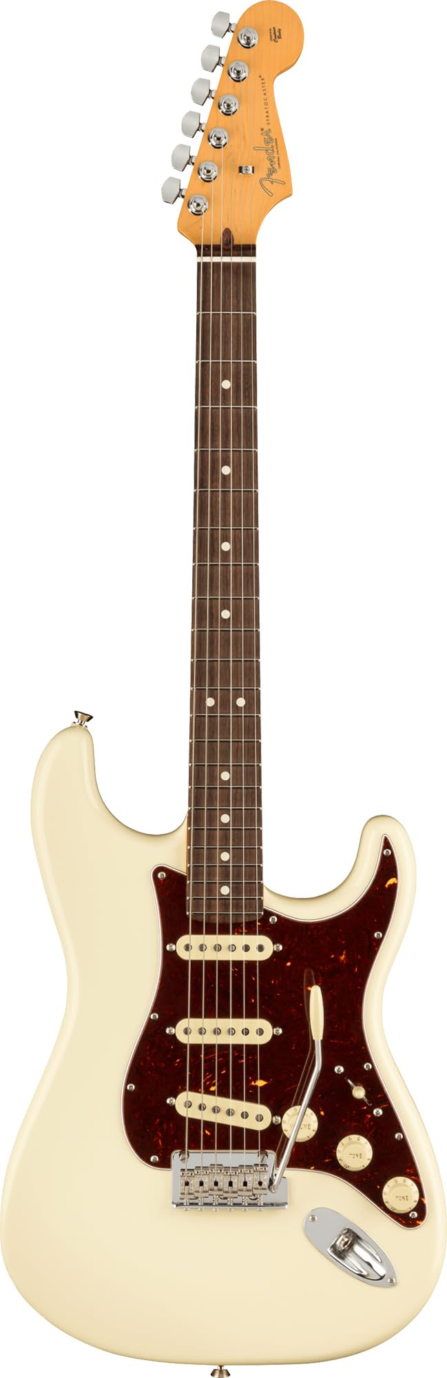 Fender American Professional II Stratocaster - Olympic White Bundle with Case, Strap, Cable, and Guitar Cleaning Kit