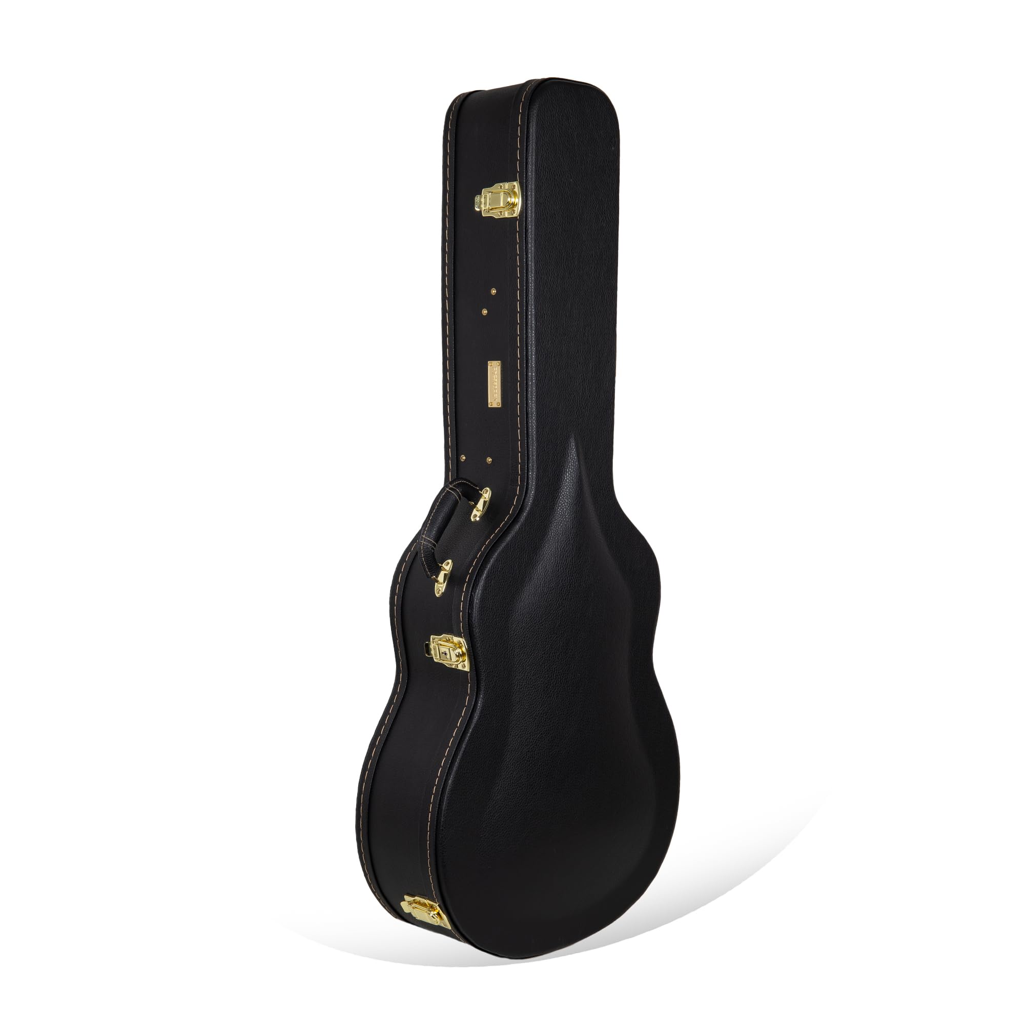 Crossrock Hard-Shell Wood Case for 17    Archtop Acoustic Jazz Guitars-Stainless Steel Latches, Sponge Lining, Metal Feet, Stora