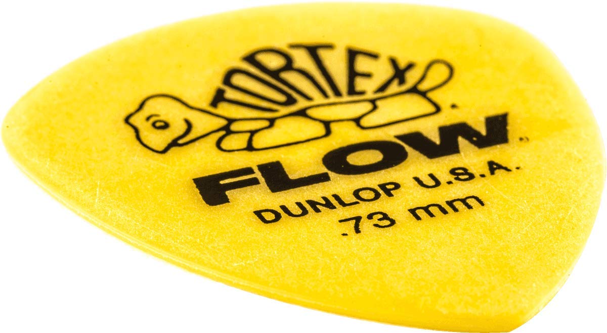 Jim Dunlop Tortex Flow Standard .73mm Guitar Picks (558R.73), Yellow