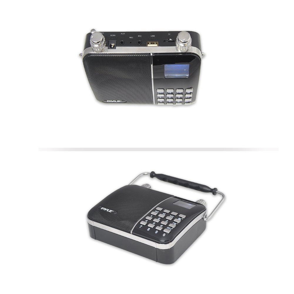 Portable Radio PA Speaker System - Waist-Band Portable Karaoke Machine with Headset Microphone, Rechargeable Battery, USB/SD Car