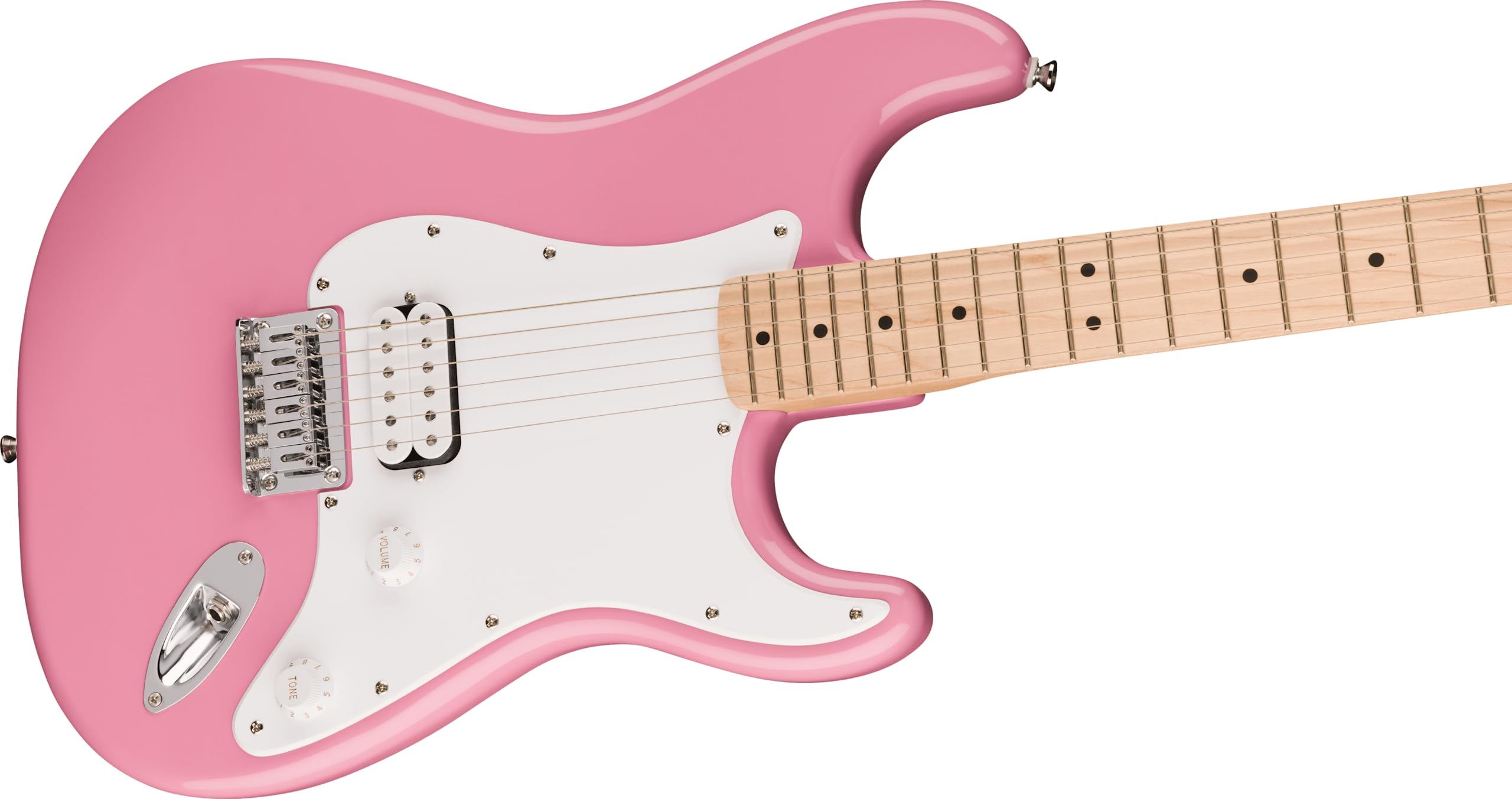 Squier Sonic Stratocaster HT H Electric Guitar, with 2-Year Warranty, Flash Pink, Maple Fingerboard, White Pickguard