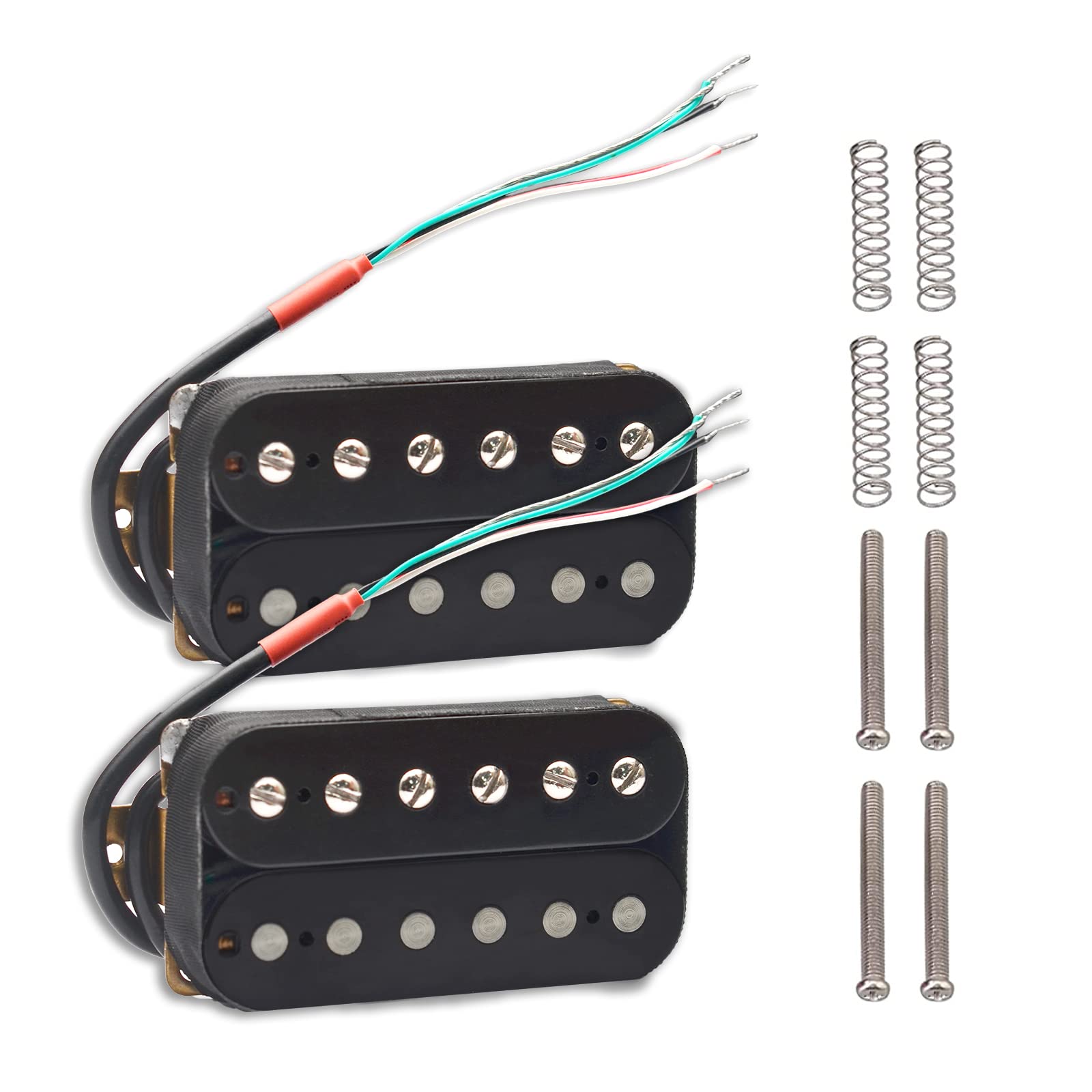 Saphue Electric Guitar Humbucker Pickups Double Coil Guitar Bridge Pickup & Neck Pickups Set (Black)