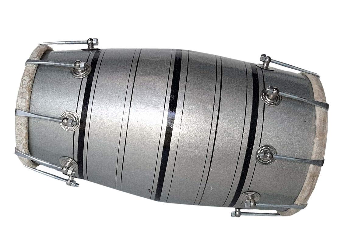 Gt Manufacturers Wooden Musical Dholak Instrument Drum Nuts & Bolt 01 (Silver)