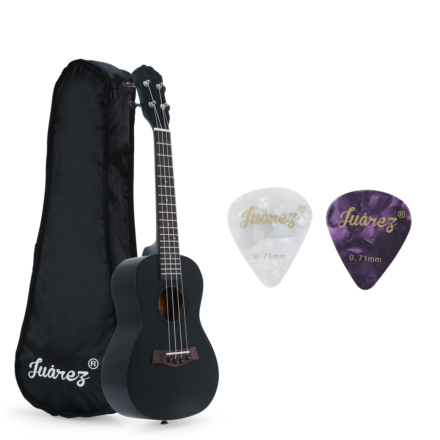 Juarez Jrz23Uk Blue 23-Inch Ukulele With Aquila Strings, Sapele Body, Rosewood Fingerboard, Matte Finish - Includes Bag And Pick