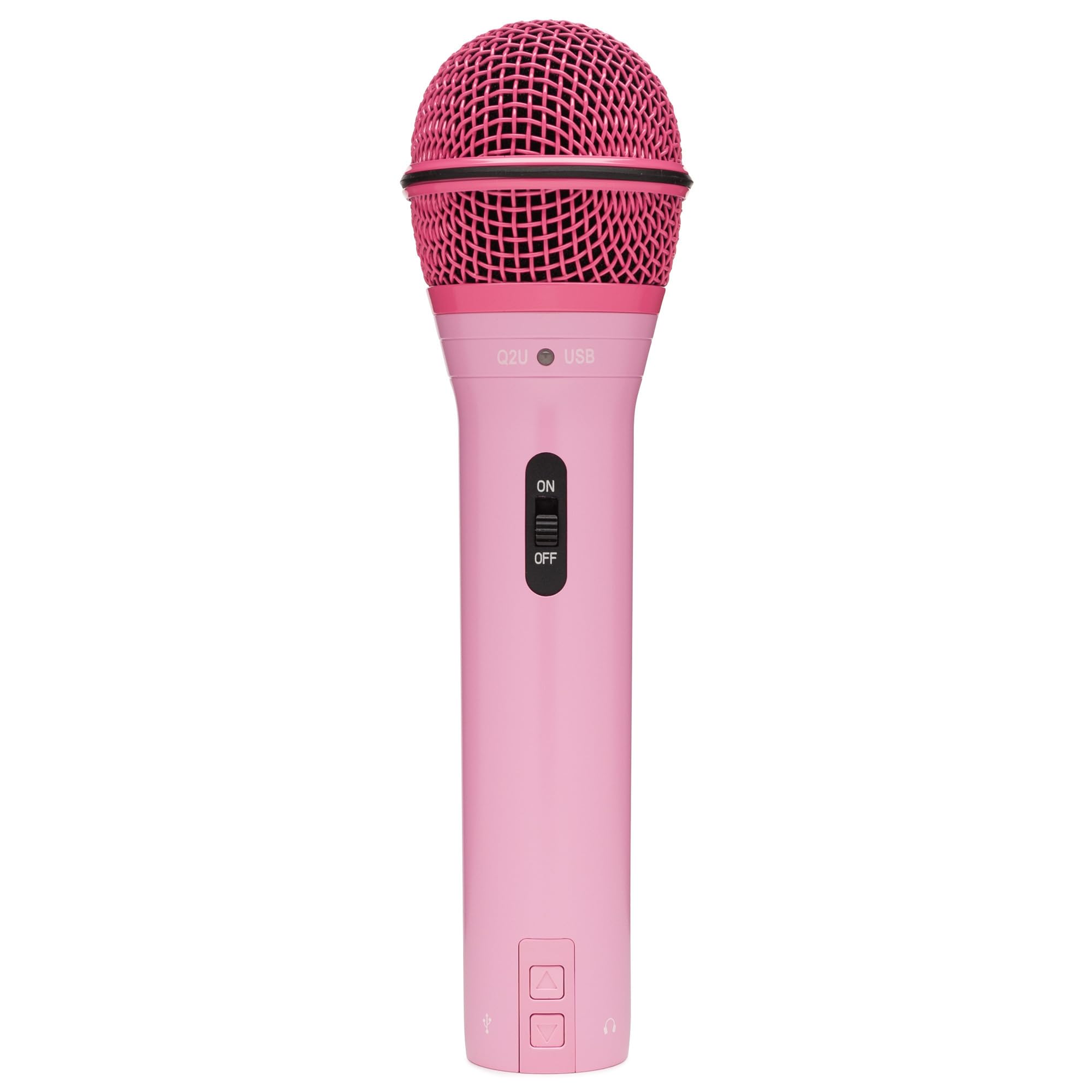 SAMSON Q2U USB and XLR Handheld Dynamic Microphone with Cardioid Polar Pattern for Podcasting and Live Streaming (Pink)