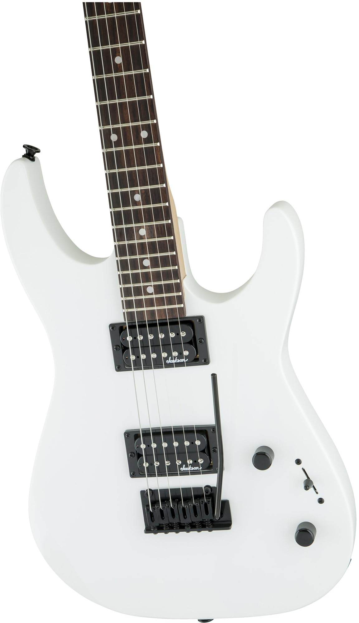Jackson Dinky JS11 Electric Guitar - Snow White Bundle with Cable, Tuner, Strap, Picks, and Austin Bazaar Instructional DVD