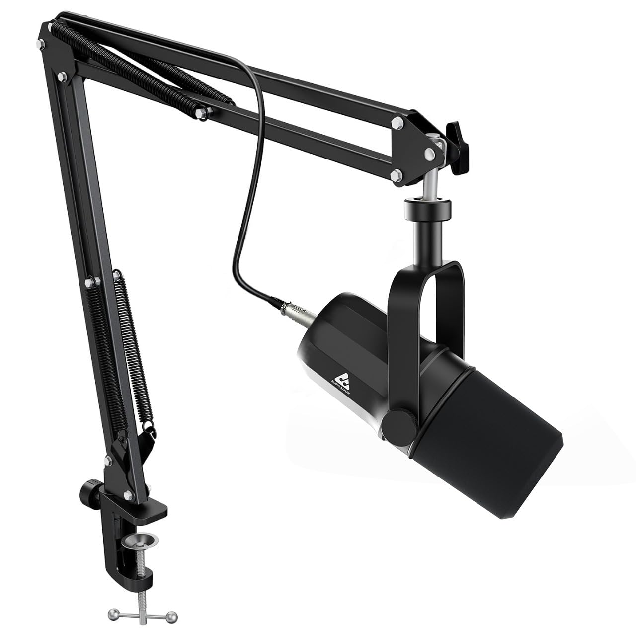 Audio Array Am-C11X Pro Xlr Podcast Mic Kit With Dynamic Microphone, 2M Xlr Cable & Adjustable Boom Arm | Studio-Quality Sound, 