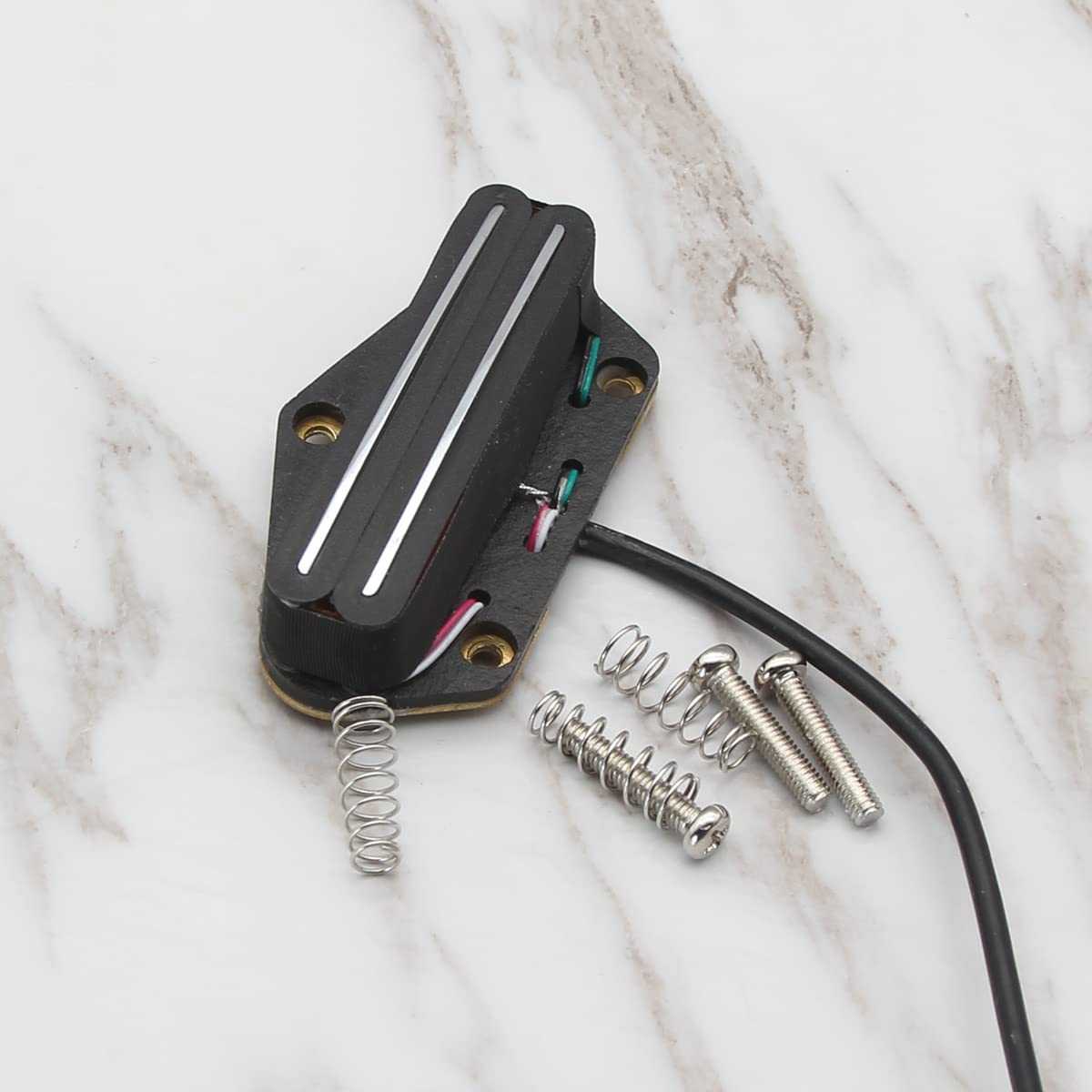 FLEOR Alnico 5 Tele Pickup Hot Rail Humbucker Bridge Pickup 6-7K Fit Fender Tele Guitar Part