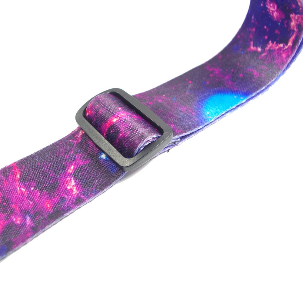 Wolfride Guitar Strap Colorful Guitar Shoulder Strap Purple Cloud Starry Sky Pattern for Acoustic Guitar Electric Guitar Bass