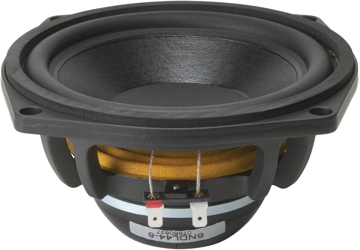 B&C Speakers 6NDL44 6.5-inch Woofer Neo Mid Bass Audio Speaker 200 Wrms 400 Watts Peak 1 in. Copper Voice Coil 8 Ohm