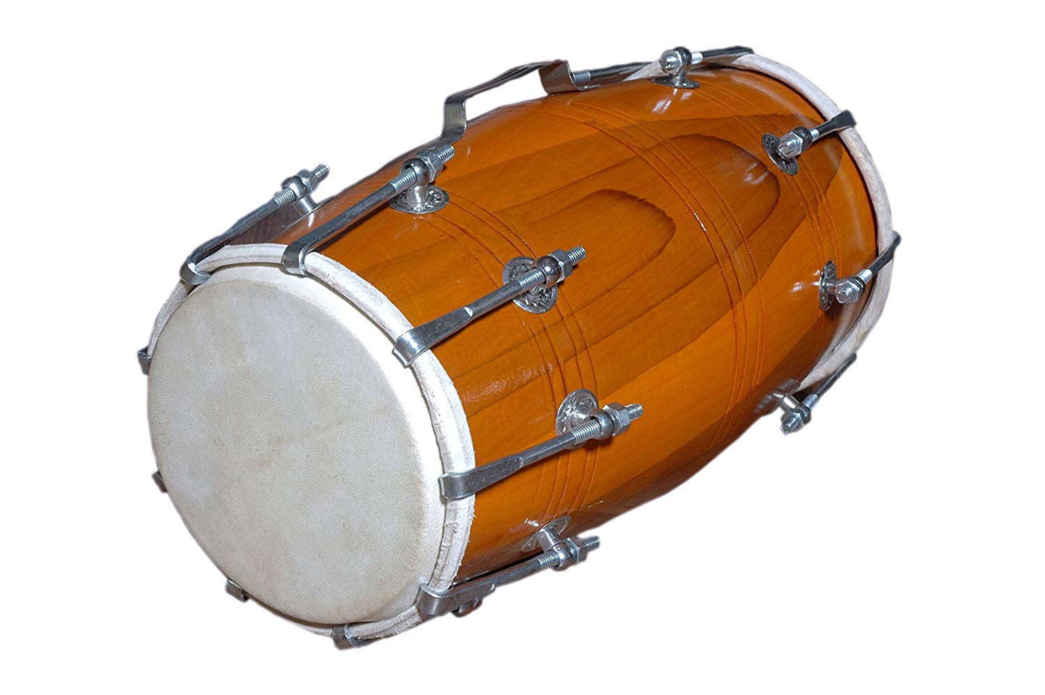 Gt Manufacturers Wooden Musical Dholak Instrument Drum Nuts & Bolt (Yellow)