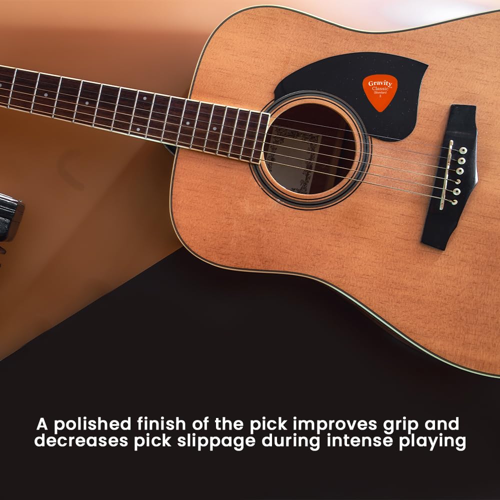 Gravity Picks Classic Guitar Pick - 3.0mm Orange - Polished